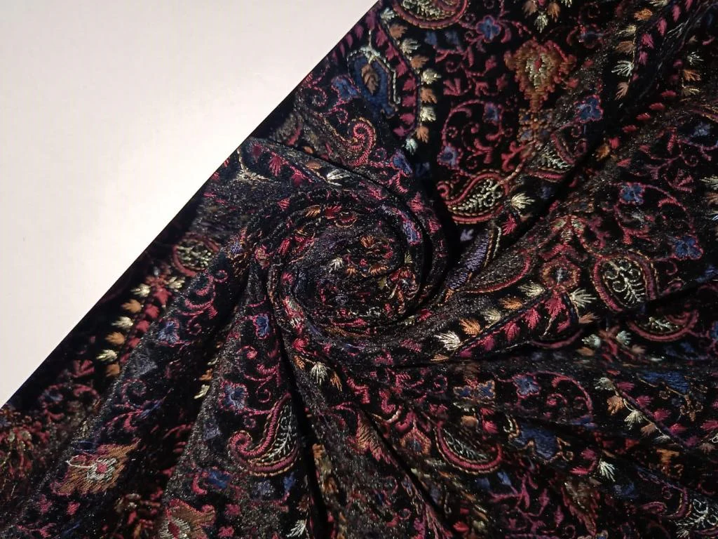 Black Embroidery Fabric