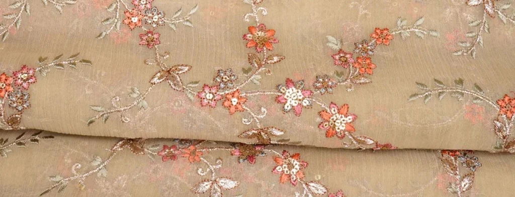 Silk Embroidery Fabric